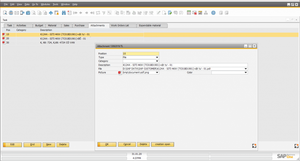 Setup Project Task Design