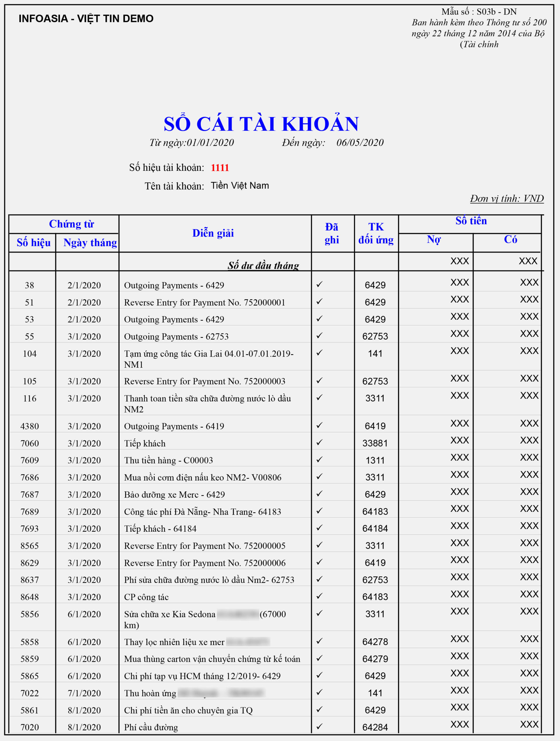 General Ledger Vn
